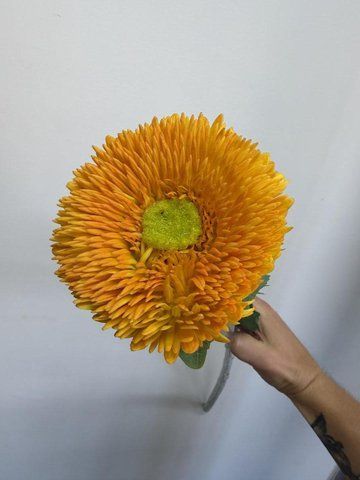 Соняшник 90см, голова 12,5СМ, ГЕЛЕВИЙ, оранжевий